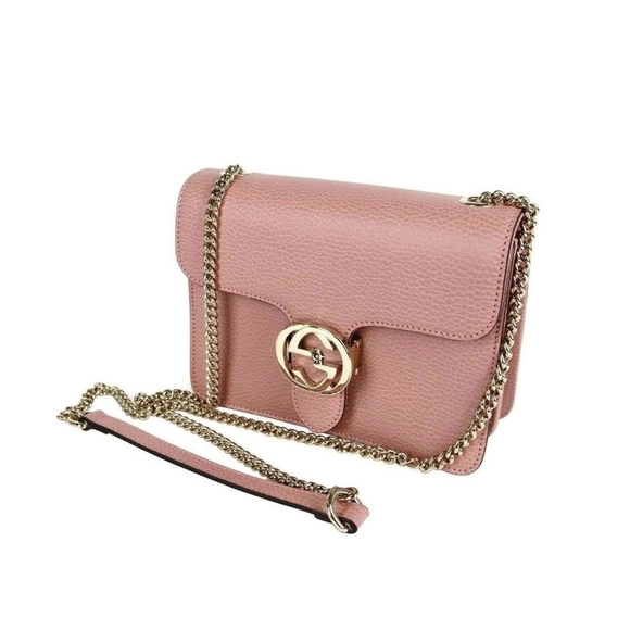 Gucci Dollar Calfskin Interlocking GG
Handbag Pink - Picture 4 of 13